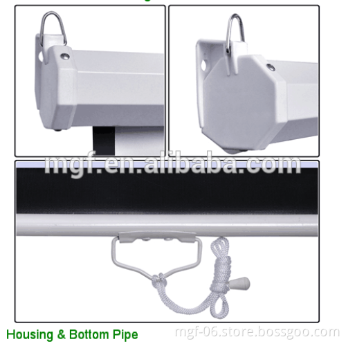 Juno Series-Self-locking device/Matte white Manual Projector Screen,wall mounted Projection Screen